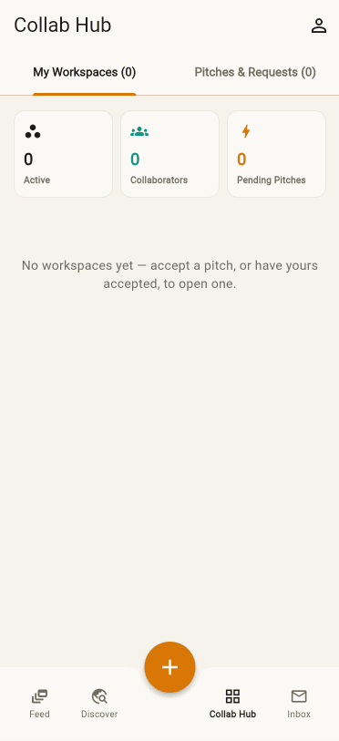 Collab Hub workspaces tab