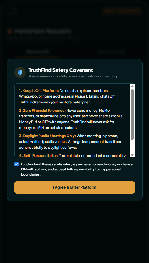 TruthFind Safety Covenant agreement