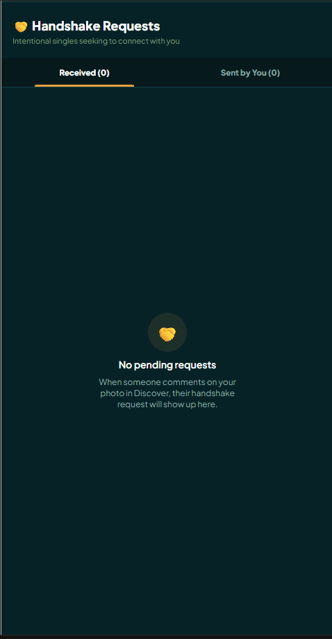 Handshake Requests inbox